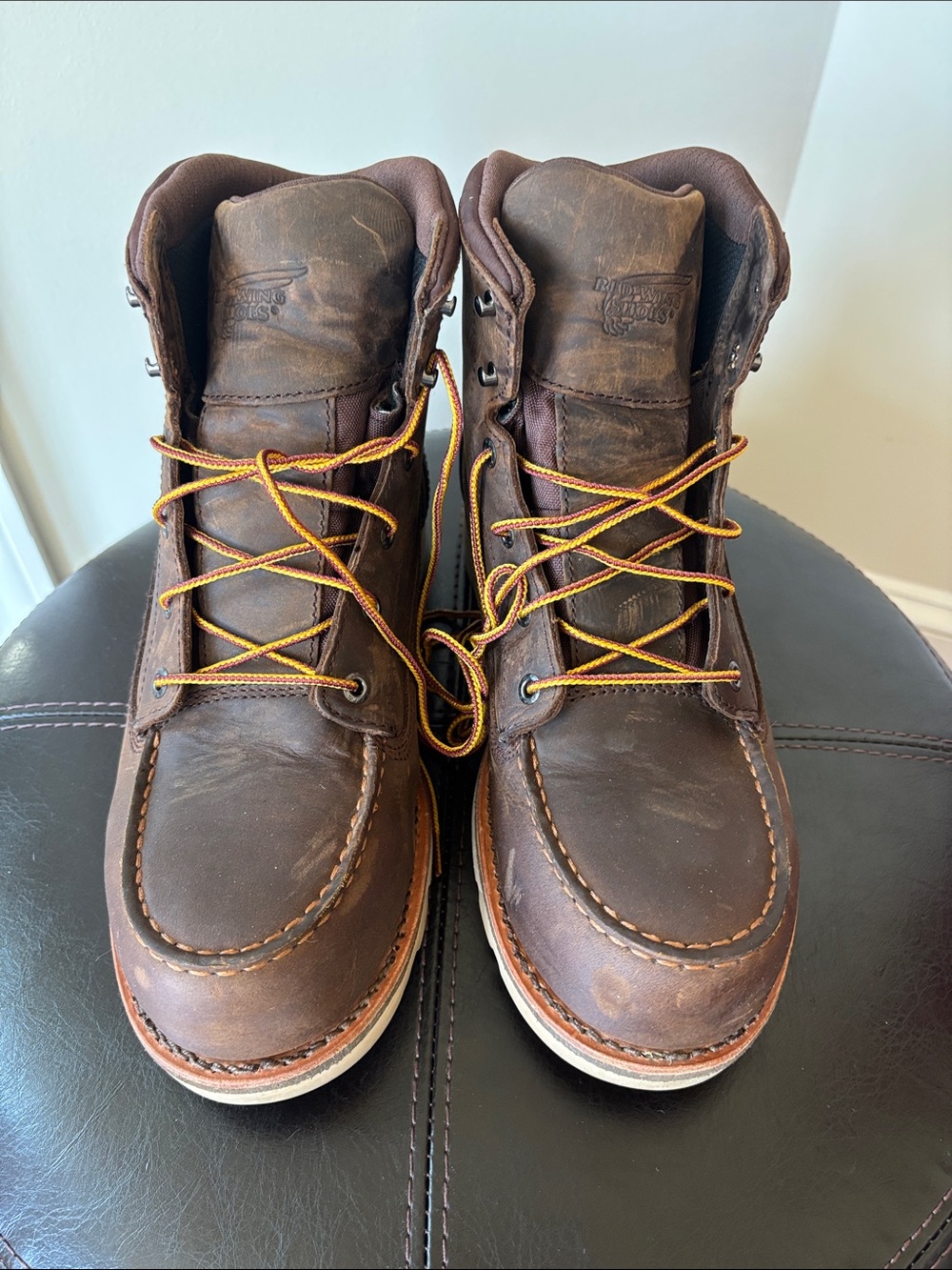 Red Wing Shoes 2475 Brown Leather Moc Toe Work Boots - Men's 9.5 E2